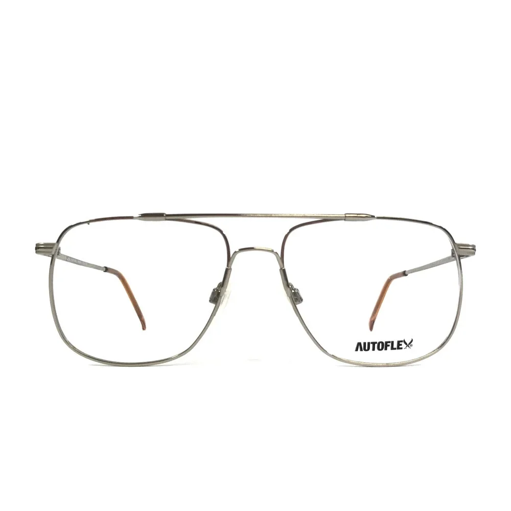 Autoflex by Flexon Eyeglasses Frames 10 NATURAL Silver Wire Rim 55-16-140